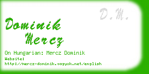dominik mercz business card